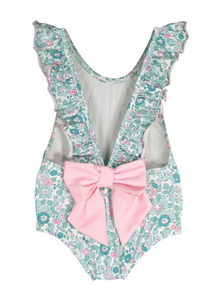 Aqua Floral Betsy Swimsuit