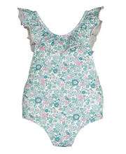 Load image into Gallery viewer, Aqua Floral Betsy Swimsuit

