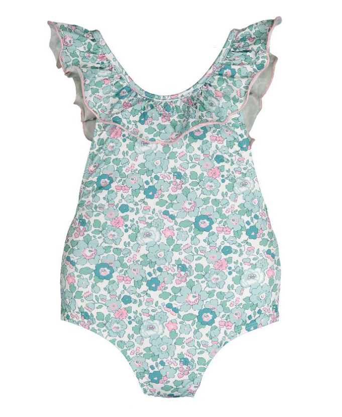 Aqua Floral Betsy Swimsuit