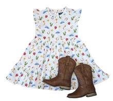 Load image into Gallery viewer, Wild West Ruffle Dress
