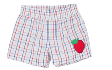 Load image into Gallery viewer, Sheffield Shorts - Whitehall Windowpane With Apple Applique
