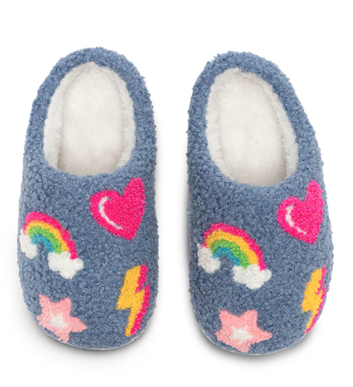 Kids Denim Patch Slippers