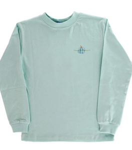 Blue Pumpkins Girls Long Sleeve Logo T-Shirt - Seaglass