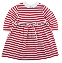 Load image into Gallery viewer, Stripe Knit Dress With Flowers
