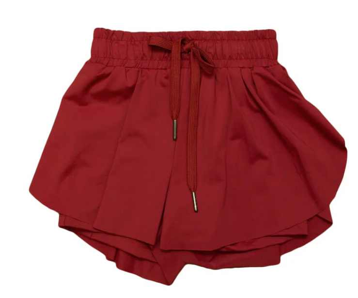 Butterfly Shorts - Maroon