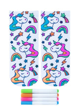 Load image into Gallery viewer, Ankle Socks - DIY Coloring Kit - Unicorn Galaxy
