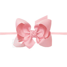 Load image into Gallery viewer, 1/4&quot; Nylon Pantyhose Headbands with Signature Grosgrain Bow
