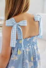 Load image into Gallery viewer, Macie Midi Dress - Water Street Wisteria With Buckhead Blue Gingham
