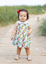 Load image into Gallery viewer, Sailboat Print Tiered Dress

