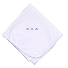 Load image into Gallery viewer, Skylar's Classics Embroidered Receiving Blanket - Sky Blue
