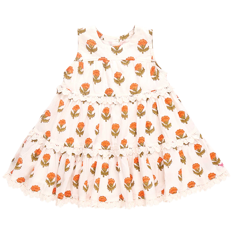Daphne Dress - Orange Bud