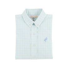 Load image into Gallery viewer, Dean's List Dress Shirt - Sea Island Seafoam and Beale Street Blue Windowpane
