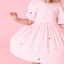 Load image into Gallery viewer, Brooke Dress - Candy Heart Embroidery

