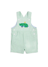 Load image into Gallery viewer, Seersucker Shortall With Skateboarding Gator
