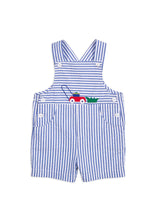 Load image into Gallery viewer, Stripe Seersucker Shortall With Lawn Mower

