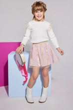 Load image into Gallery viewer, Pink Metallic Stripe Tulle Circle Skirt
