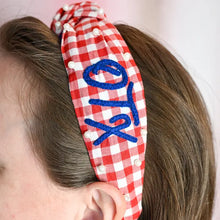 Load image into Gallery viewer, Camp OTX Gingham Pearl Headband
