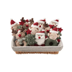 Christmas Knit Ring Rattle - Assorted