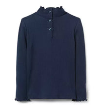Load image into Gallery viewer, Navy Ribbed Turtleneck Top
