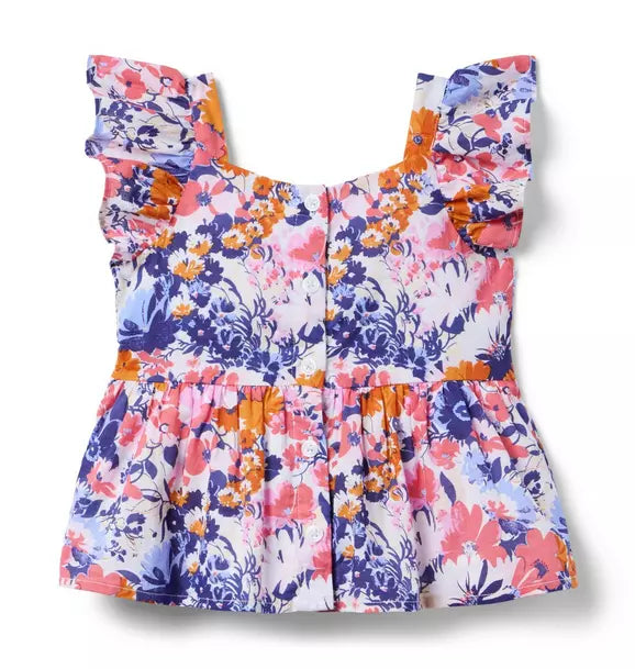Multi Floral Peplum Top