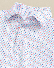 Load image into Gallery viewer, Classic White Short Sleeve Driver Fantastic Catch Performance Polo
