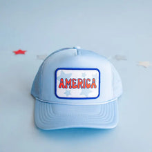 Load image into Gallery viewer, Light Blue America Trucker Cap
