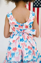 Load image into Gallery viewer, Lara Poplin Dress - Patriotic Bows
