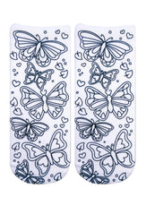 Load image into Gallery viewer, Ankle Socks - DIY Coloring Kit - Whimsical Butterflies
