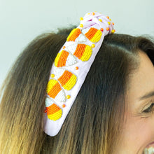 Load image into Gallery viewer, Pink Sequin Candy Corn Headband

