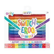 Load image into Gallery viewer, Switch-Eroo! Sparkle Glittery Color Changing Markers
