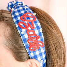 Load image into Gallery viewer, Camp Ozark Gingham Pearl Headband
