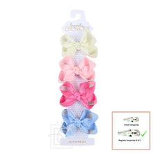 Load image into Gallery viewer, 4 Pack - 3" Small Grosgrain Bows on Snap Clip
