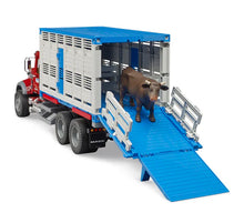 Load image into Gallery viewer, Mack Granite Cattle Transport Truck With 1 Cow
