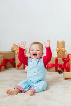 Load image into Gallery viewer, Blue Corduroy Ashton Reversible Longall With Santa Face App
