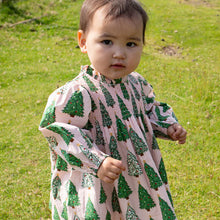 Load image into Gallery viewer, Stevie Puff Sleeve Dress With Bloomers - Pink Trees
