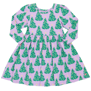 Organic Steph Dress - Lavender Forest