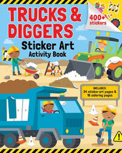 Load image into Gallery viewer, Trucks &amp; Diggers: Sticker Art &amp; Coloring
