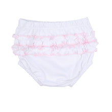 Load image into Gallery viewer, Baby Joy Crochet Trim Ruffle Diaper Cover Set - Pink
