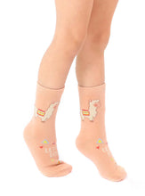 Load image into Gallery viewer, Living Royal 3D Crew Socks - Llama Love
