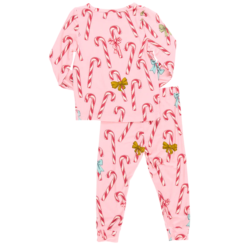 Pink Candy Cane Lane Bamboo Pajama Set