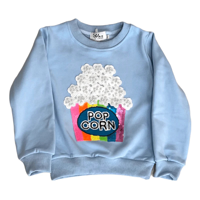 Pearls And Popcorn Sweatshirt - Blue