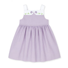 Load image into Gallery viewer, Lavender Pincord Dress With Flowers
