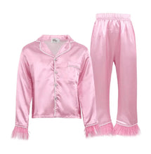 Load image into Gallery viewer, Pretty in Feathers Silky PJ Set
