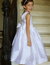 Load image into Gallery viewer, Taffeta Dress with Trim at Waist and Back
