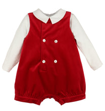 Load image into Gallery viewer, Red Velvet Deluxe Boy Romper
