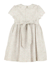 Load image into Gallery viewer, Pink Floral Diamond Smock Dress With Scalloped Collar
