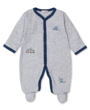 Load image into Gallery viewer, Construction Junction Stripe Footie
