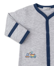Load image into Gallery viewer, Construction Junction Stripe Footie
