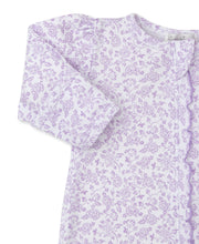 Load image into Gallery viewer, Blooming Vines Print Footie With Zipper - Lilac
