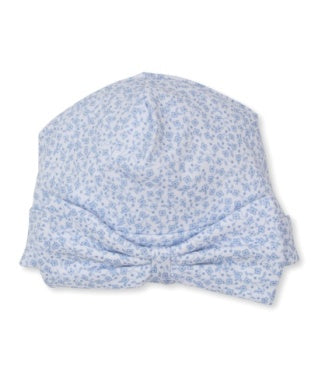 Petite Blooms Print Hat - Blue